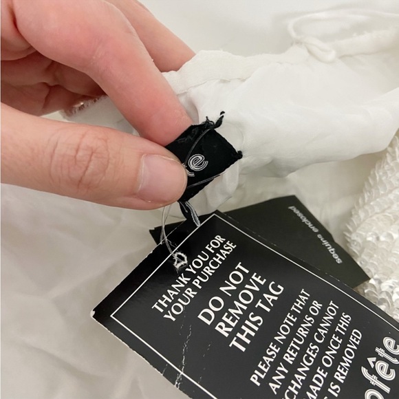 Retrofete Katya Dress in Moonglow White Size L - Picture 8 of 14